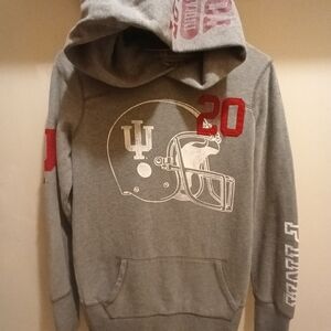 PINK Victoria's Secret IU INDIANA Gray Hoodie with Red Accents VINTAGE COLLECTOR
